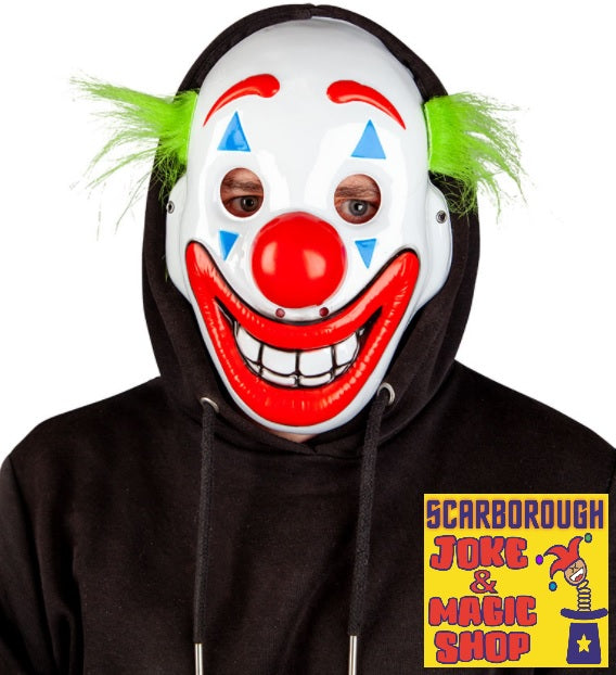 Masque de clown au visage heureux, style Joker