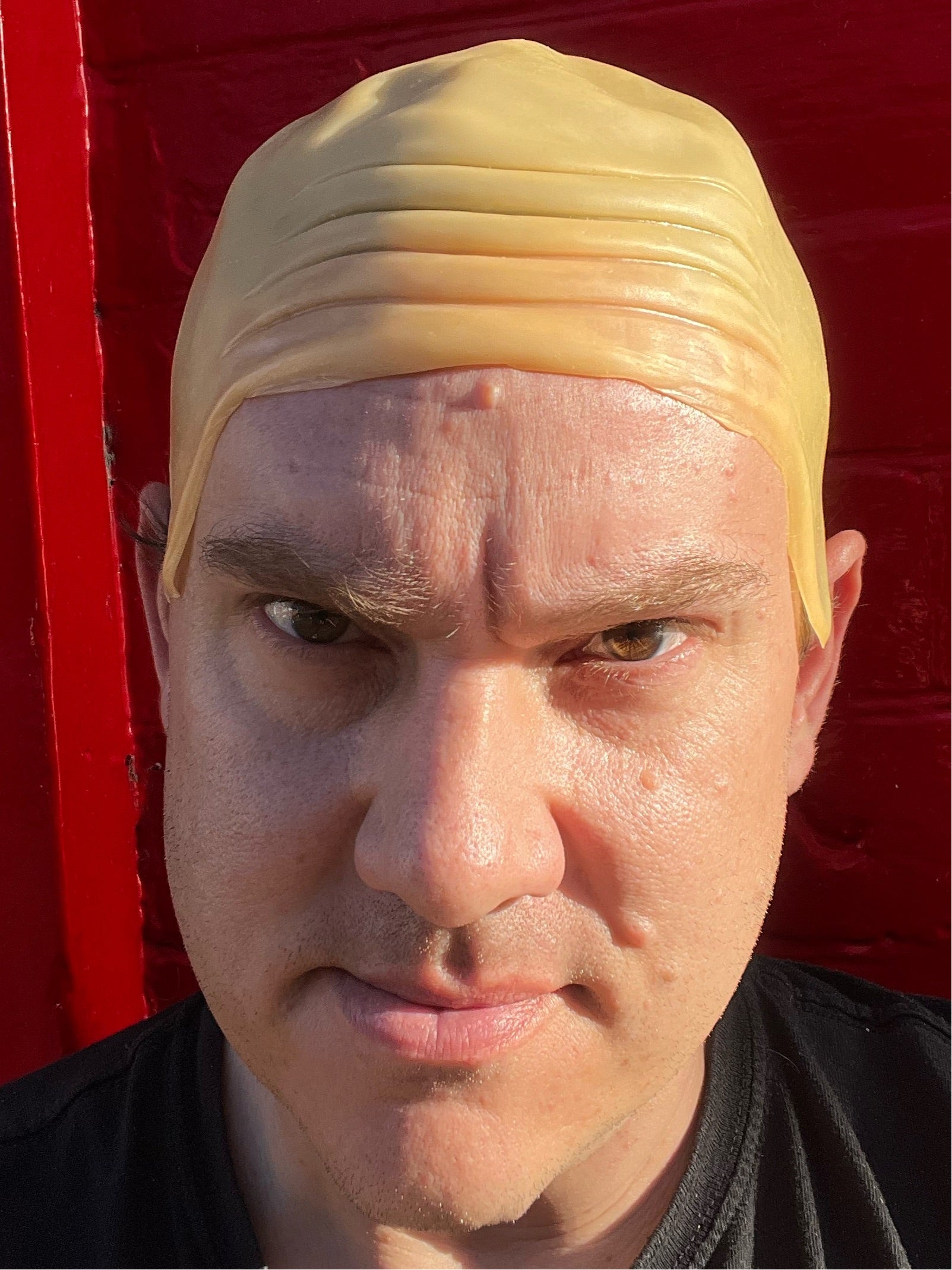 Latex Rubber Skinhead Uncle Fester Bald Man Head Cap The Scarborough Joke Shop