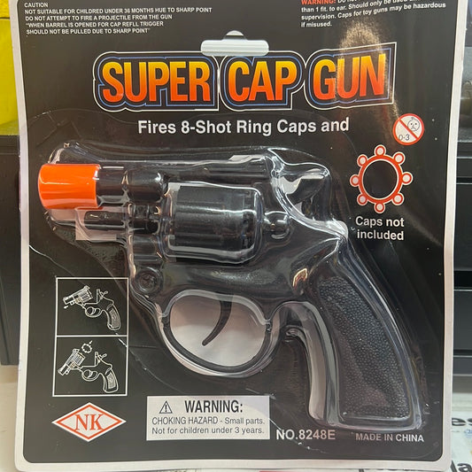 8 Shot Cap Gun -Plastic Revolver Style
