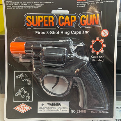 8 Shot Cap Gun -Plastic Revolver Style - The Scarborough Joke Shop