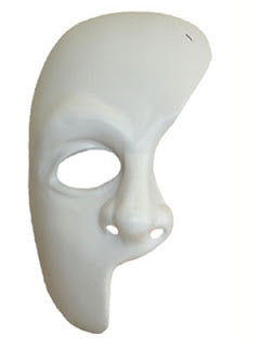 Máscara de ojos de plástico del fantasma de la ópera