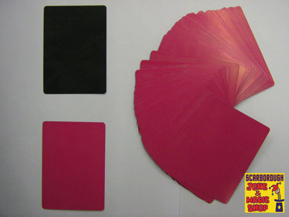 Tarjetas de abanico/manipulación: varios colores lisos disponibles
