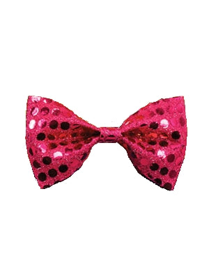 Sequin Bow Tie - Pink