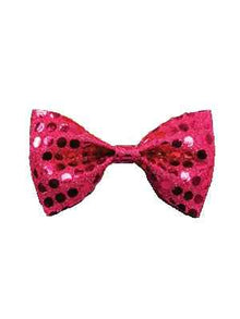 Sequin Bow Tie - Pink
