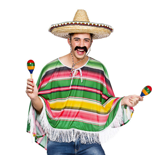 Disfraz de poncho mexicano - Solo poncho