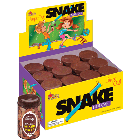 Nuts in a Tin Can Joke with Snake : Classic Practical Joke