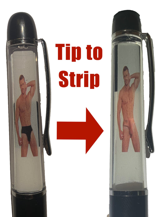Tip &amp; Strip Pen Nude striping Homme Modèle Masculin